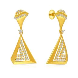Malabar Gold and Diamonds 22k Yellow Gold Earrings for Women-image-5