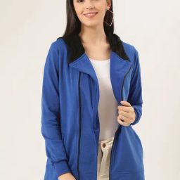 Belle Fille Blue Regular Fit Jacket-image-14
