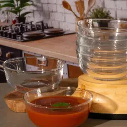 Goodhomes Transparent Glass Serving Bowl - Set of 6-27