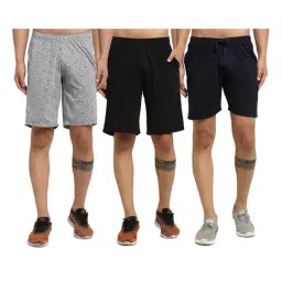 Vimal Jonney Multicolor Mid Rise Shorts (Pack of 3)-picture-10
