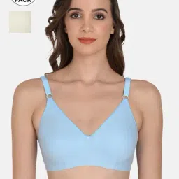 mod & shy Blue & Off-White Bra - Pack Of 2-picture-15