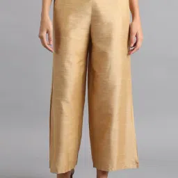 W Golden Regular Fit Palazzos-image-5