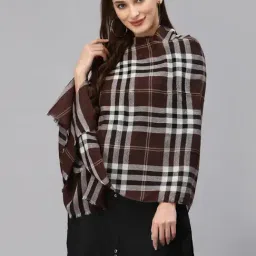 Style Quotient Brown Check Shawl-picture-33