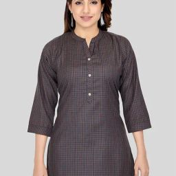 Saree Swarg Grey Printed Straight Short Kurti-image-37