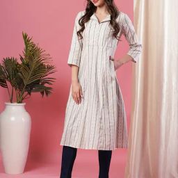 Globus Off-white Cotton Embroidered Kurta-picture-45