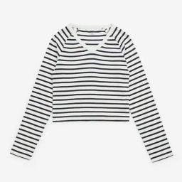 Y&F Kids by Westside White Stripe Patterned T-Shirt-image-96
