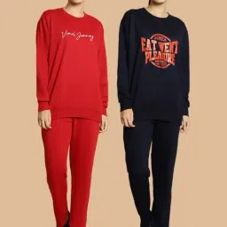 Vimal Jonney Navy & Maroon Printed Tracksuit - Pack Of 2-picture-8