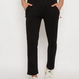 Duke Black Blended Regular Fit Solid Trackpants-image-84