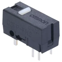 OMRON ELECTRONIC COMPONENTS GAMING SWITCH, SPST-NO, 0.02A, 30VDC, TH, D2FP-FN2-11