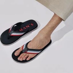 Neemans Men's Cushion Black Flip Flops-image-94