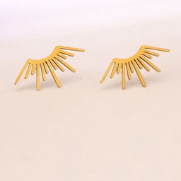 Yellow Chimes Gold Plated Contemporary Studs Earrings-45