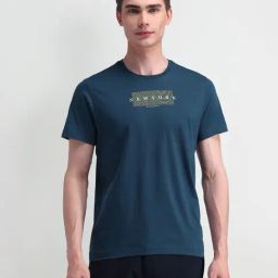 Arrow New York Green Cotton Regular Fit Printed T-Shirt-image-65