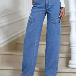 Kotty Women Wide Leg High-Rise Stretchable Jeans-picture-3