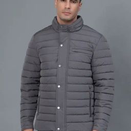 Red Tape Grey Regular Fit Quilted Jacket-image-79