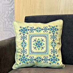 Bells & Whistles Sivaka Sage Silk Embroidery Cushion Cover-picture-7