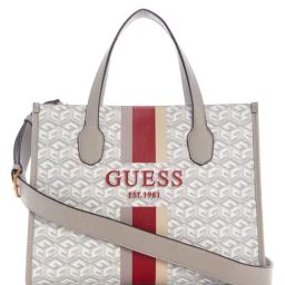 GUESS Stone logo SILVANA Printed Medium Tote-20