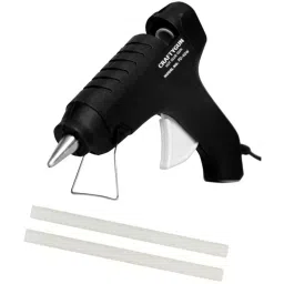 CRAFTYGUN 40 W Trigger Feed Hot Glue Gun Black with 2 Stick, FD-40 W-12