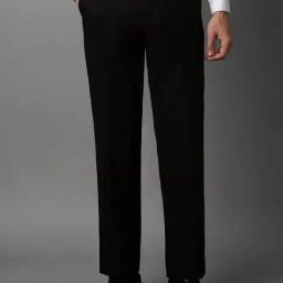 Louis Philippe Black Regular Fit Trousers-image-13