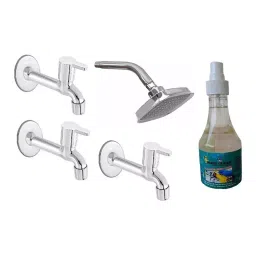 Fastgear Marc Faucet Set with Shower Stainless Steel Chrome Finish Silver, FG1127 ( Pack of 5)-image-90