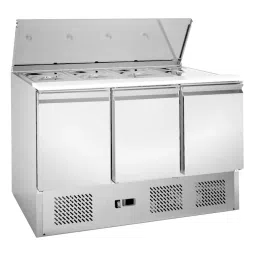 Celfrost Saladette Side by Side Three Door Stainless Steel 3 Shelves, S903-10