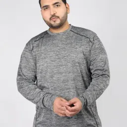Chkokko Grey Relaxed Fit Solid T-Shirts-image-48