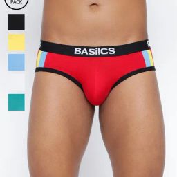 Basiics By La Intimo Multicolored Comfort Fit Striped Briefs - Pack Of 6-picture-10