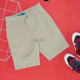 YU by Pantaloons Kids Green Cotton Regular Fit Shorts-picture-0