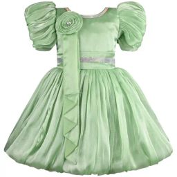 Wish Karo Girls Light Green Frock-picture-9