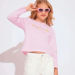 VERO MODA GIRL Kids Cherry Blossom Cotton Printed Full Sleeves Round neck T-Shirt-image-47