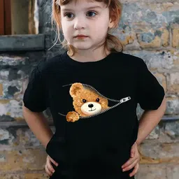 INCLUD Girls Graphic Printed Applique Regular Fit T-shirt-image-63