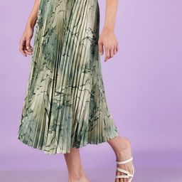 LookShine Abstract Printed A-Line Midi Skirt image 5