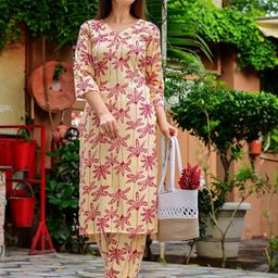 Dhibha Women Printed Viscose Rayon Kurta Sets-picture-13