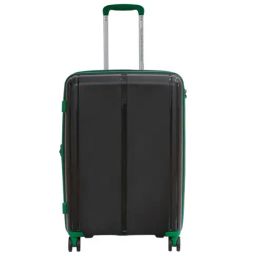 United Colors of Benetton Emerald Black Textured Hard Cabin Trolley Bag - 55.5 Cm-image-93