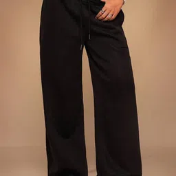 FLYNOFF Women Relaxed Loose Fit Easy Wash Trousers-image-41
