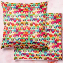 ArtzFolio Multicoloured Set of 2 Square Cushion Covers-image-94