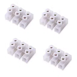 Rpi Shop 3 Way Terminal Barrier Block 3 Position Dual Row Type H Wire Connector Pack of 30 (White)-image-33