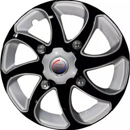 Auto Pearl BBSB07 R15 381 mm(15 Inch) PPress Type Wheel Hubcap with Retention Ring Glossy Silver Black Wheel Cover for Maruti Ciaz Alpha Petrol (Set of 4)-image-74