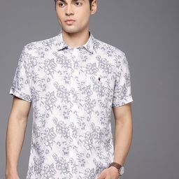 Louis Philippe Jeans Slim Fit Floral Printed Opaque Casual Shirt-image-74