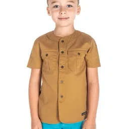Cherry Crumble By Nitt Hyman Kids Brown Solid Shirt-image-72