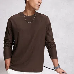 WROGN Self Design Textured Oversized T-shirt-image-77