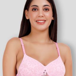 SELFCARE Pack of 2 Net Embroided Half Coverage Plunge Bra With Adjustable Straps image 5