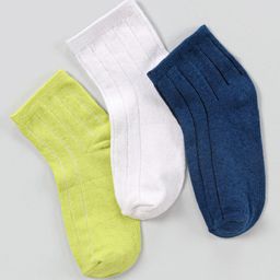 Honeyhap Premium Bamboo Anti Microbial Ankle Length Socks Pack of 3 - Multicolour-image-85