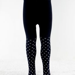 Cute Walk by Babyhug Antibacterial Heart Print Footed Tights - Navy-image-29