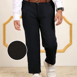 Mark & Mia Full length Party Wear Trouser with Belt Detailing - Black-image-82