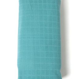 TIDY SLEEP Cotton Muslin Swaddle - Solid Sea Green-Single-image-26