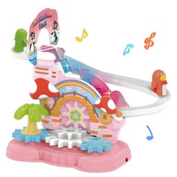 NEGOCIO Penguin Track Cartoon Electric Feeris Wheel Toys Building Blocks Gear Fun Animal Park Penguin Ladder- PACK OF 1- COLOR MAY VARY-37