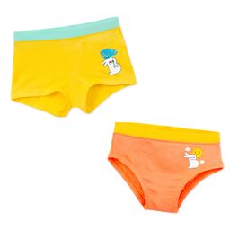 SuperBottoms Bamboo Knit Bunnies Printed Panty & Boyshorts Set - Multi Colour-picture-28
