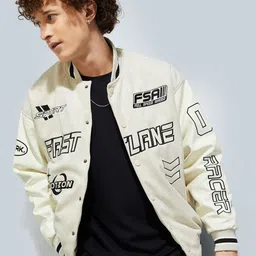 max Men Polyester Crop Open Front Jacket with Patchwork-27