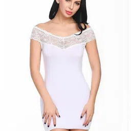 samvar Women Purple,White Net Lace Baby Doll Hot Nighties Honeymoon Dress Newly Married Couples-picture-27