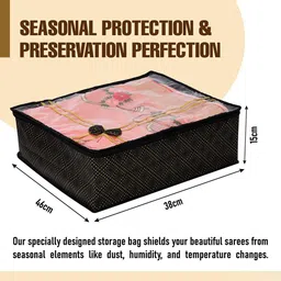 Kuber Industries Black Pack of 3 Dot Printed Top Visible Window Multi-Utility Organisers image 3
